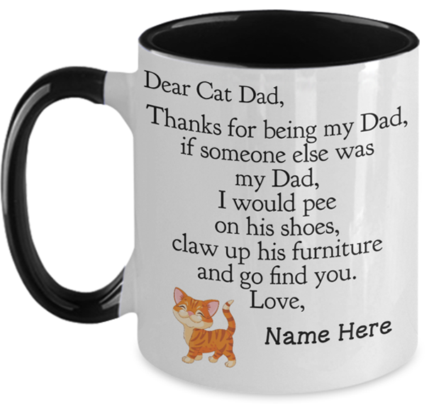 Image of funny Cat Dad mug